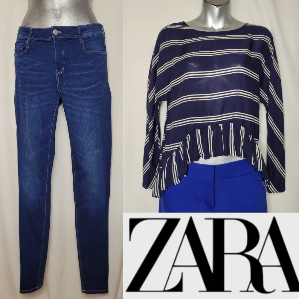 ZARA BUNDLE top and jeans - Picture 1 of 11